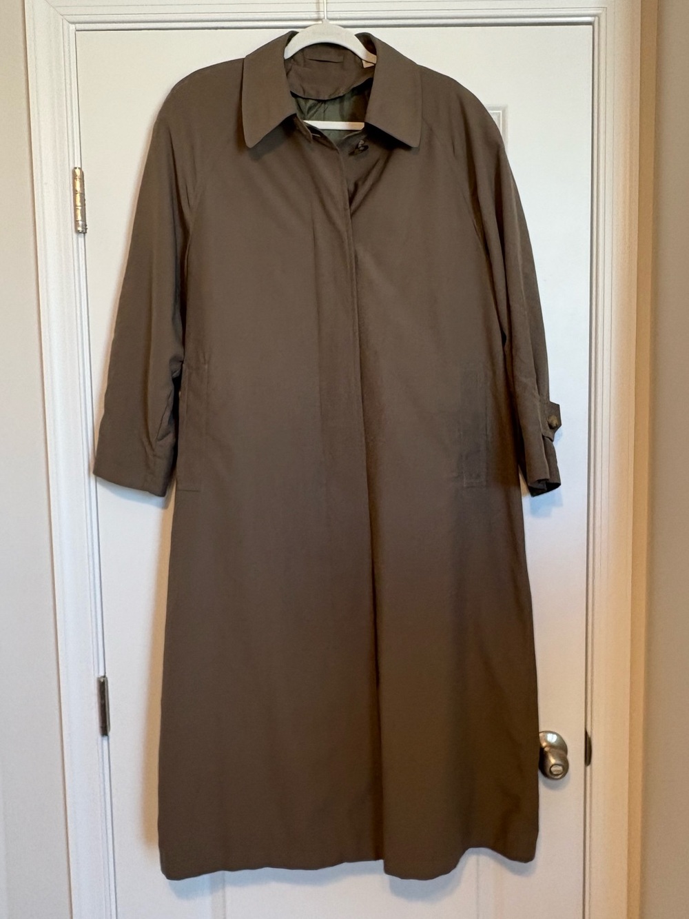 EUC Vintage 90s London Fog Long Trench Coat Size 10P